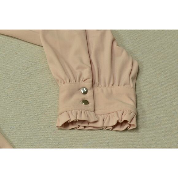 Calvin Klein Women's Ruffled Tie-Neck Blouse Top Regular Size L Long Sleeve - Picture 4 of 8